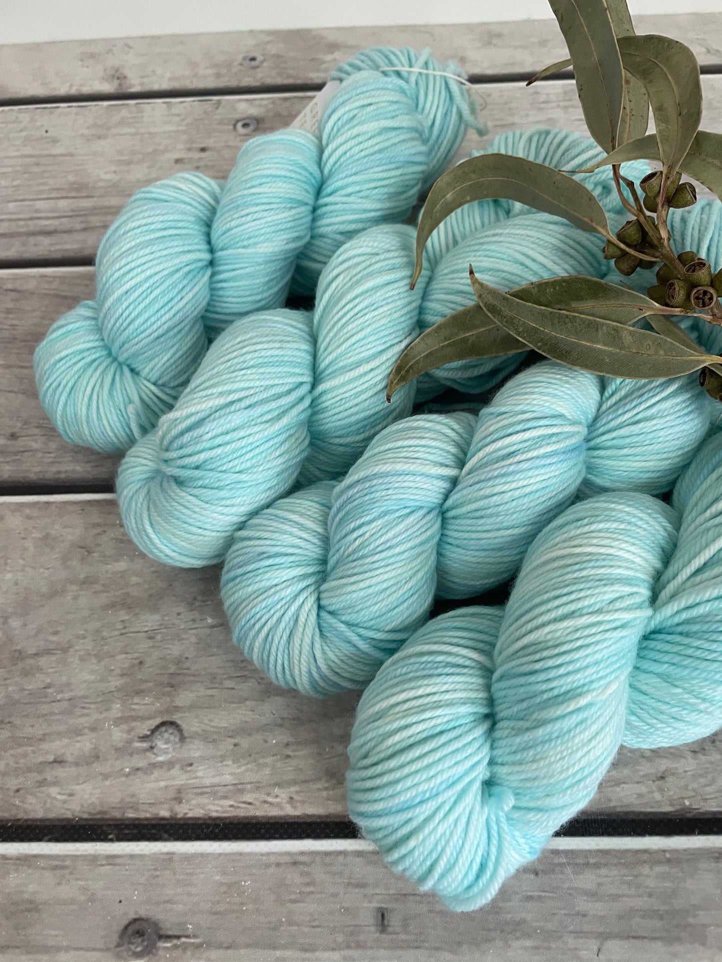 Turquoise Bay - 8 ply merino and nylon sock yarn - Darjeeling DK