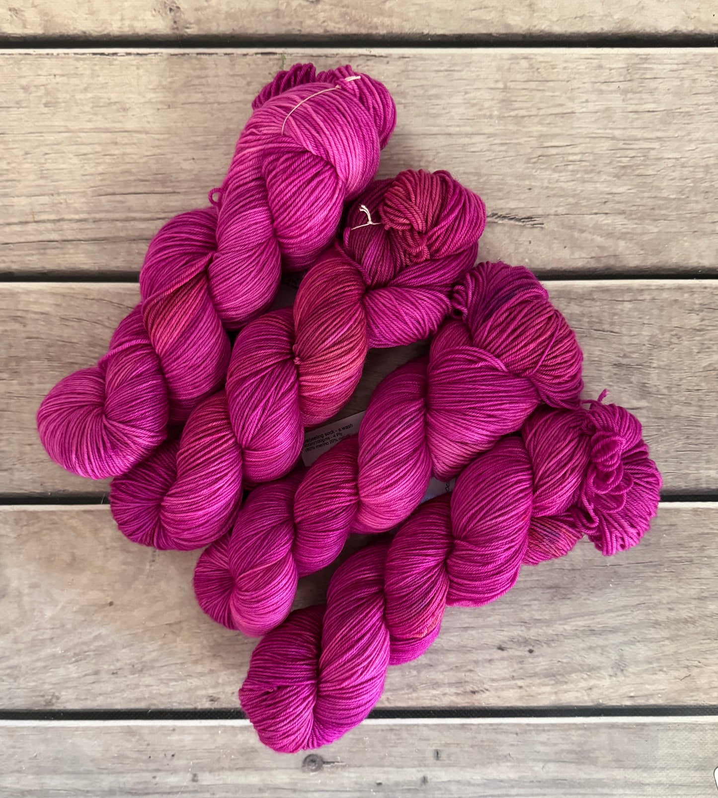 Peony Whisper ooak - 4 ply sock yarn in merino and nylon - Darjeeling 4