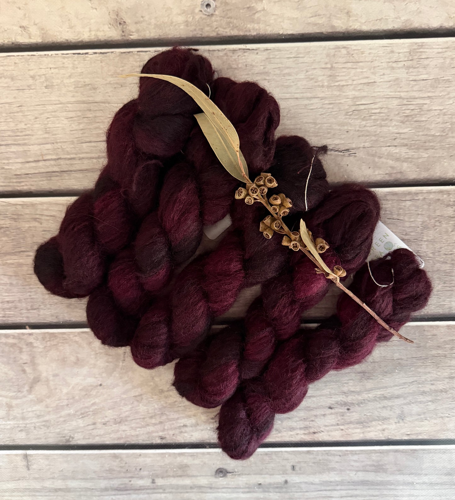 Black Cherry - 2 ply Suri/merino fluff - Rosemary