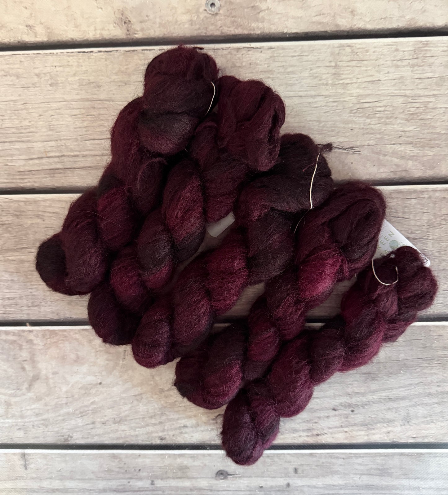 Black Cherry - 2 ply Suri/merino fluff - Rosemary
