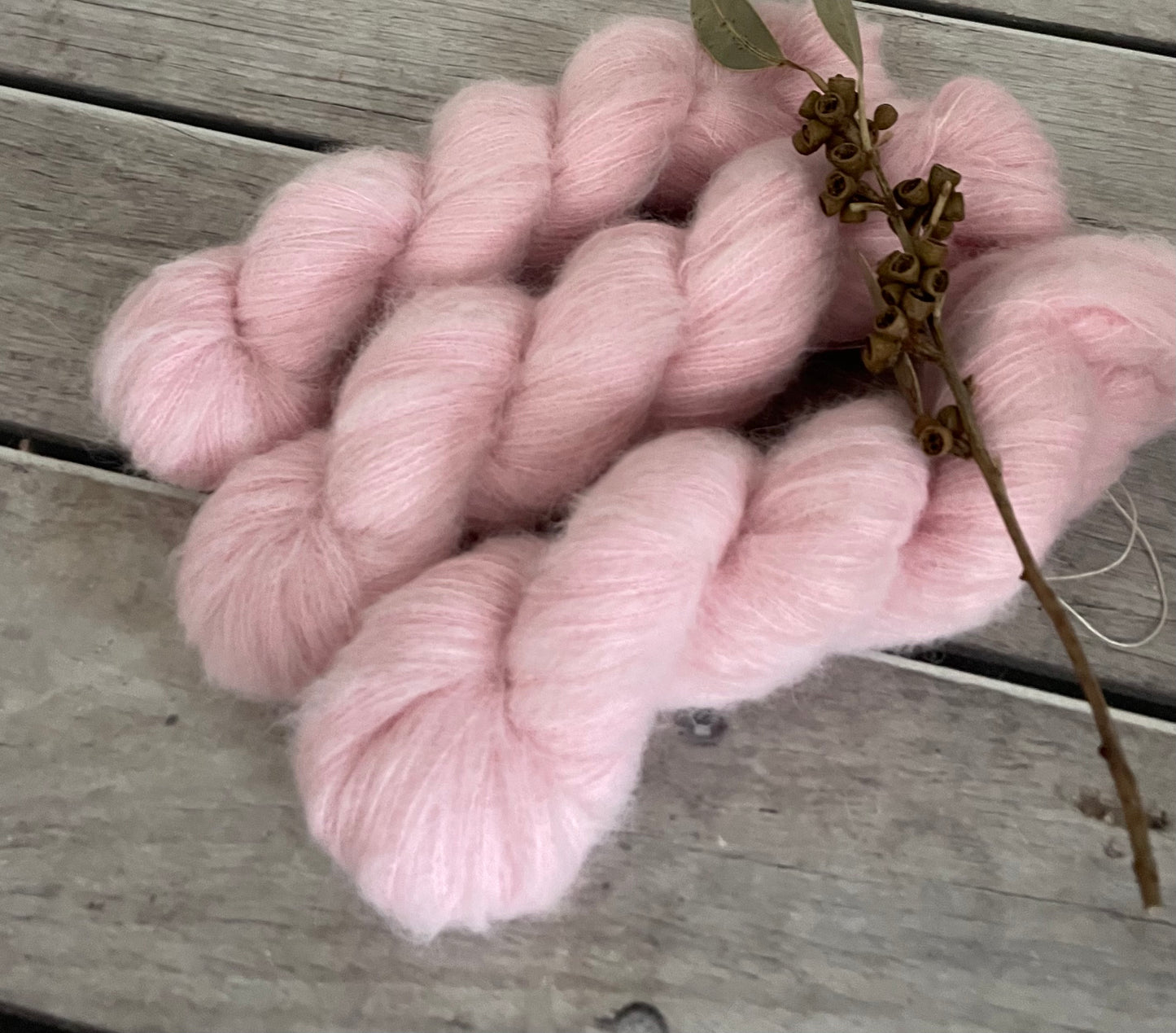 China Doll - 2 ply Suri/merino fluff - Rosemary