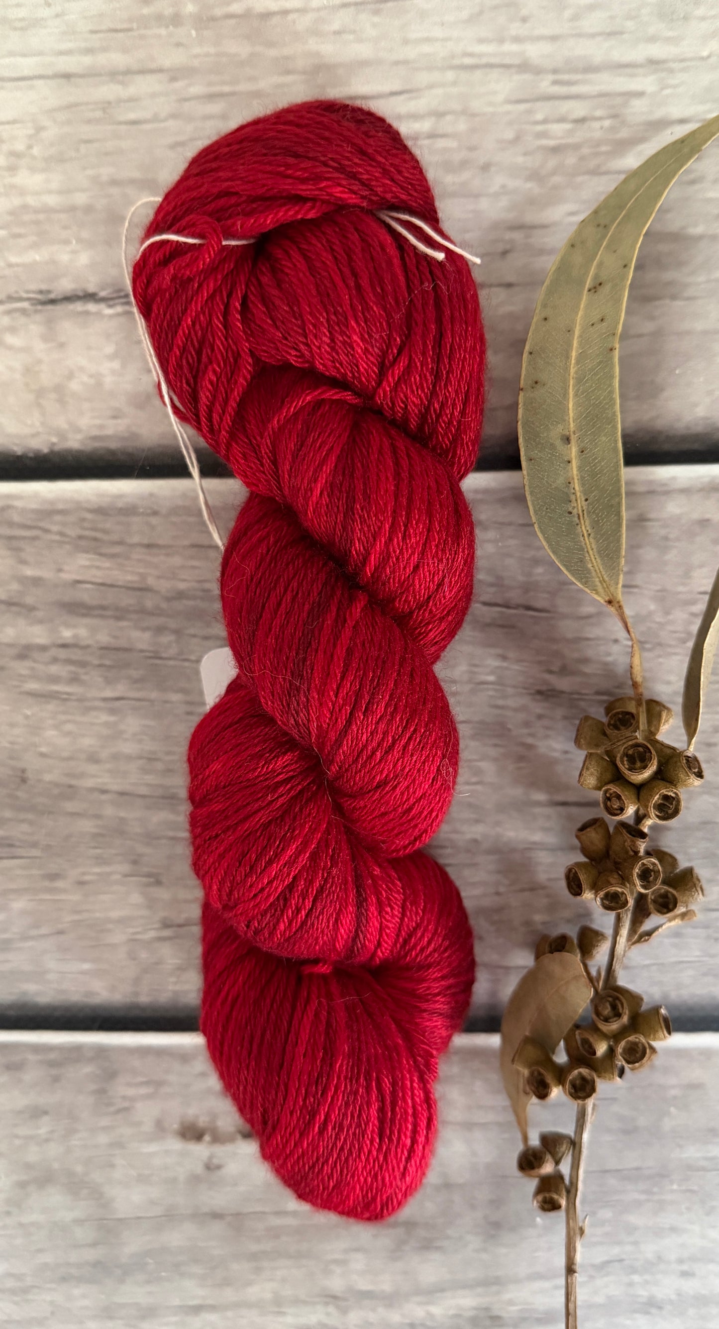 Dark Red Lacquer 50g- 4ply/fingering - silk/merino - Jasmine 4