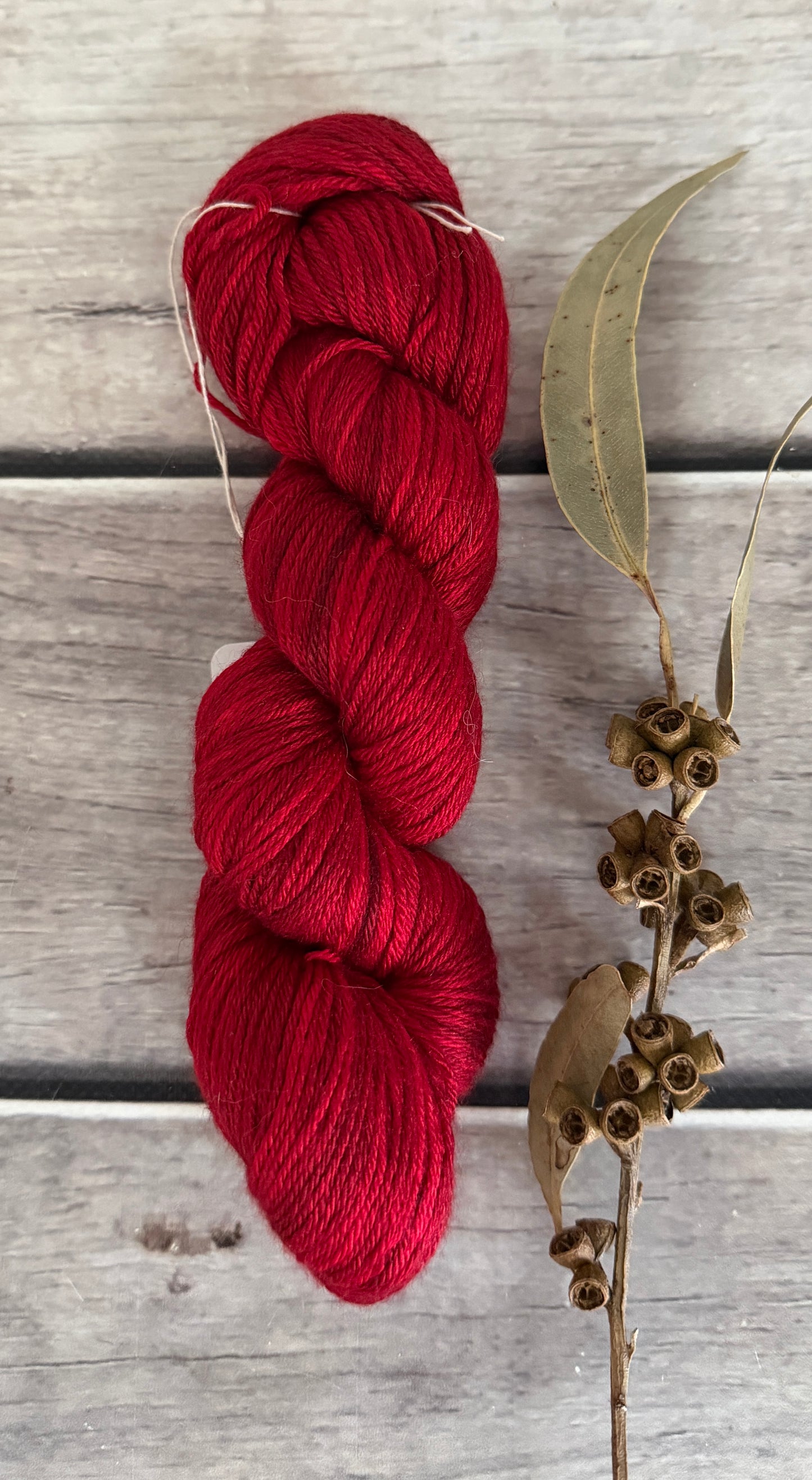 Dark Red Lacquer 50g- 4ply/fingering - silk/merino - Jasmine 4