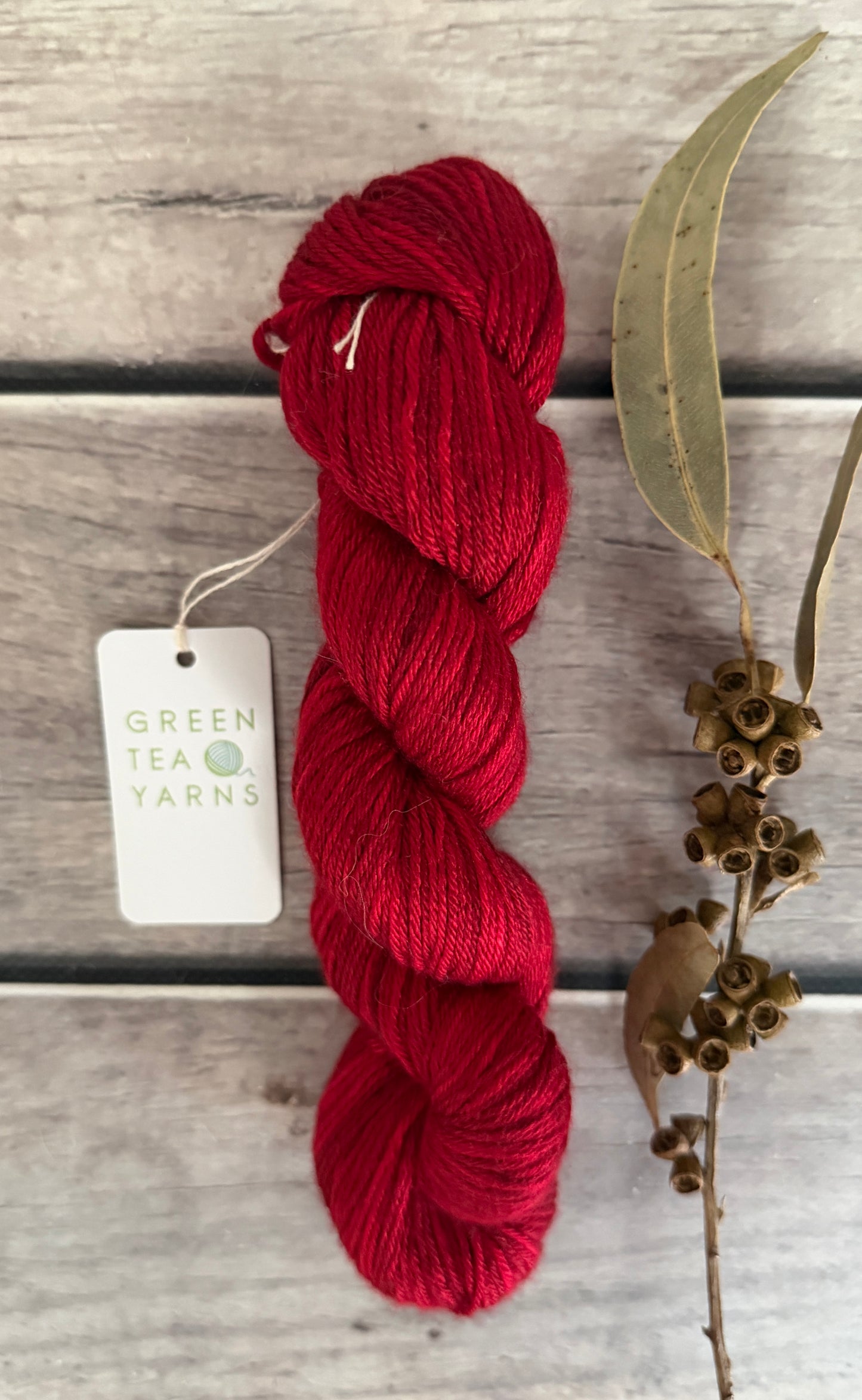 Dark Red Lacquer 50g- 4ply/fingering - silk/merino - Jasmine 4