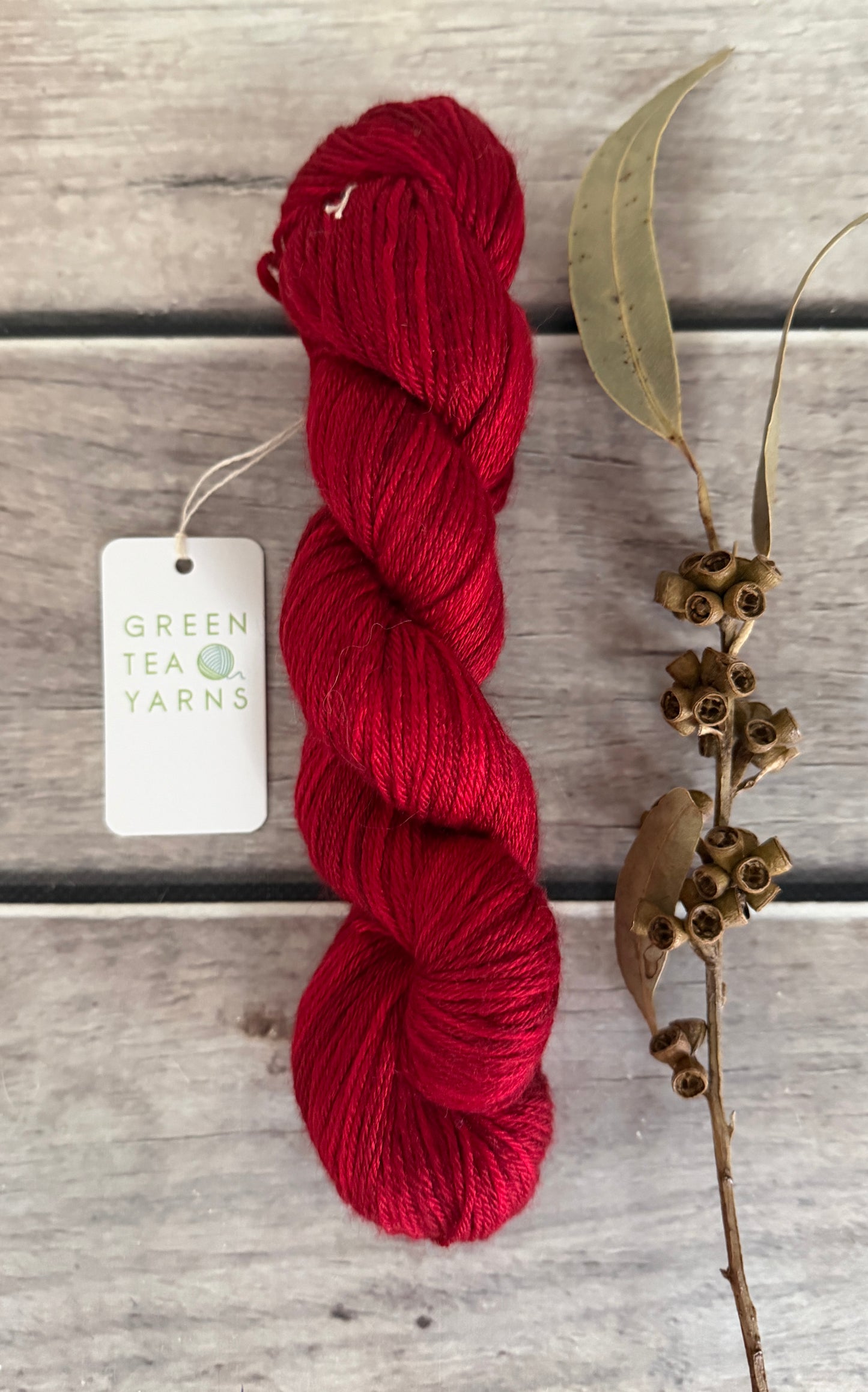 Dark Red Lacquer 50g- 4ply/fingering - silk/merino - Jasmine 4
