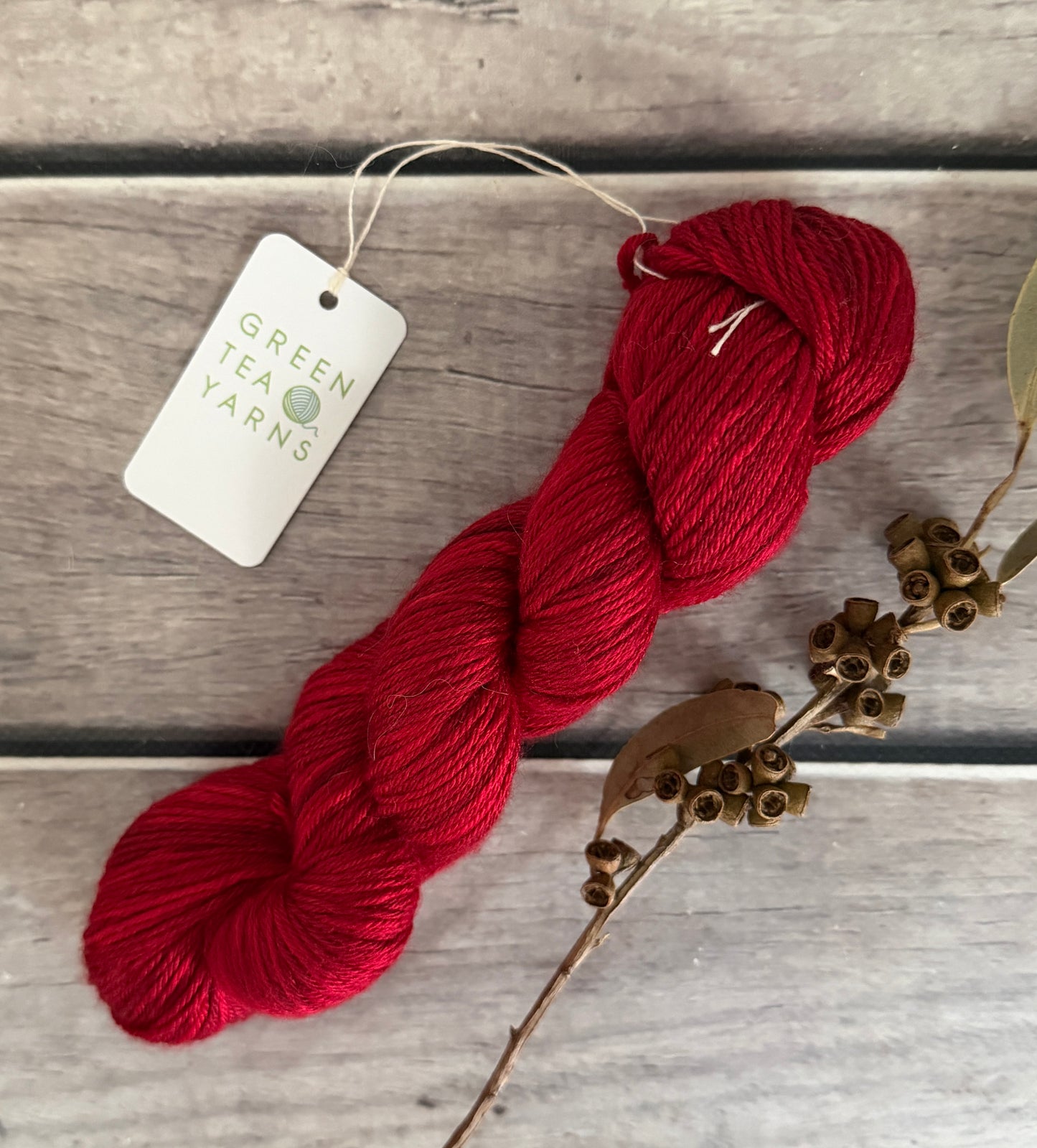 Dark Red Lacquer 50g- 4ply/fingering - silk/merino - Jasmine 4
