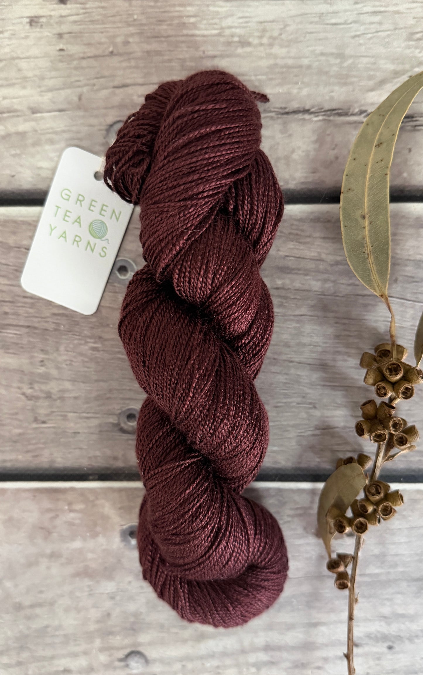 Ruby Wine - 4 ply pure silk yarn - Ginseng f