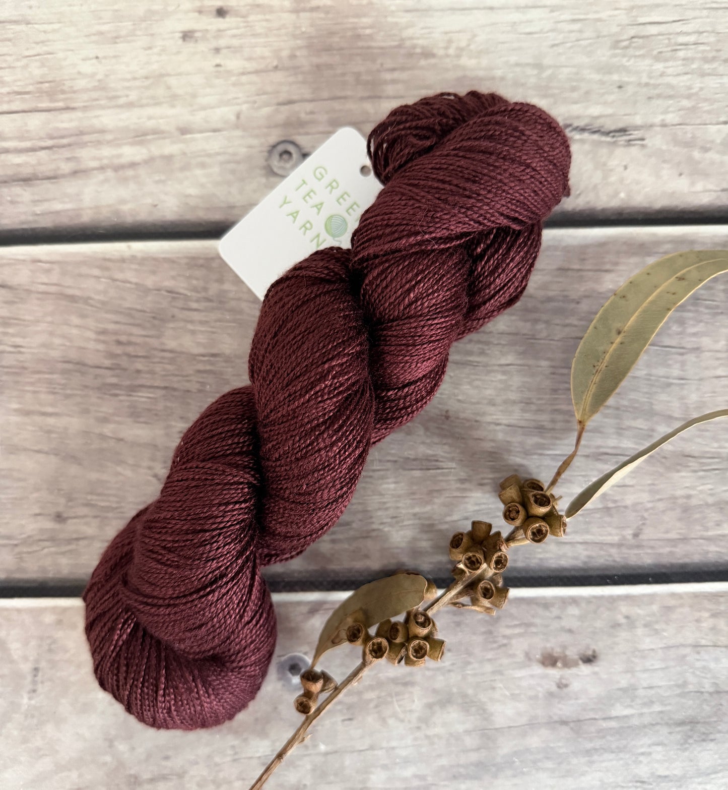 Ruby Wine - 4 ply pure silk yarn - Ginseng f