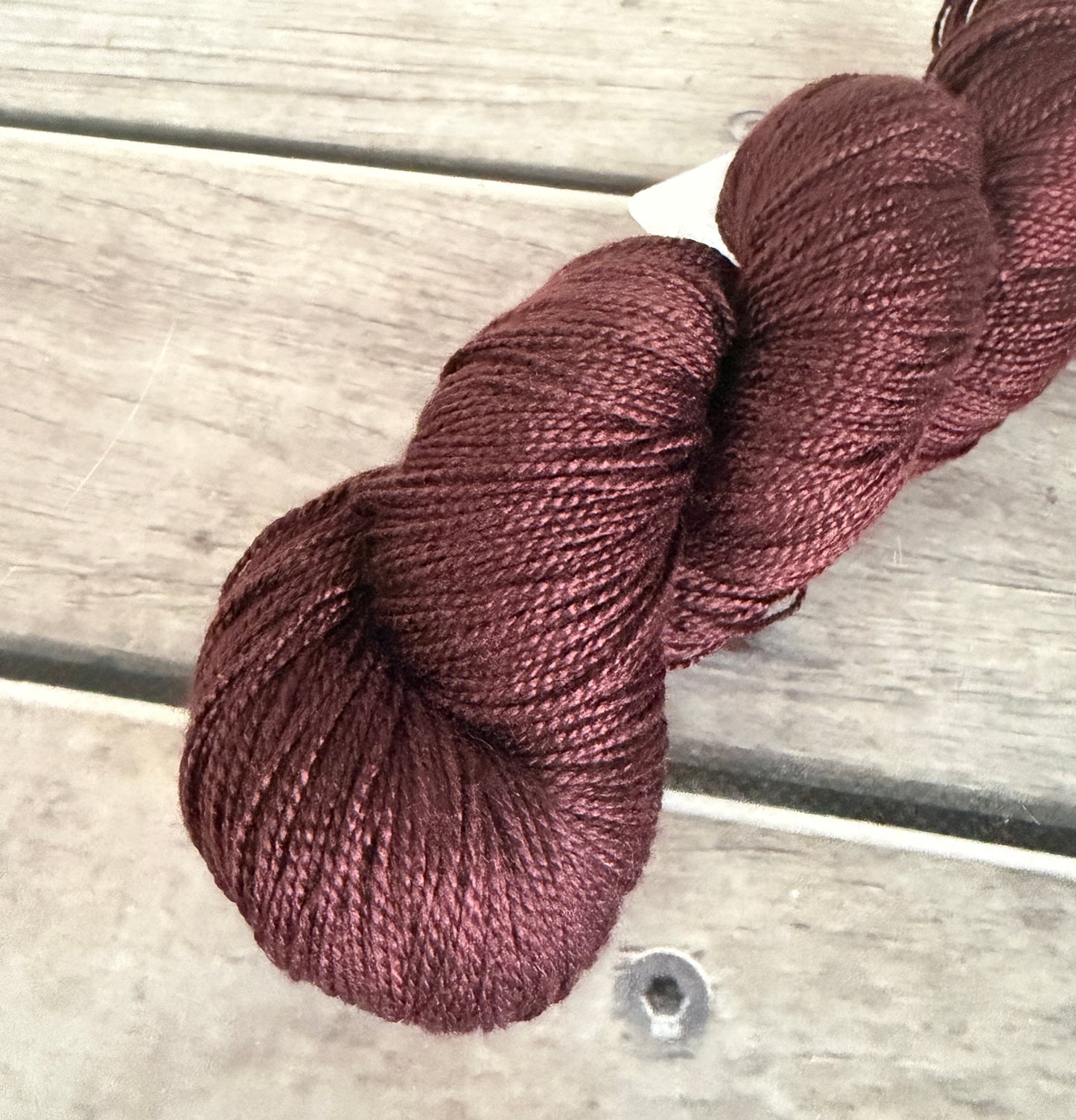 Ruby Wine - 4 ply pure silk yarn - Ginseng f