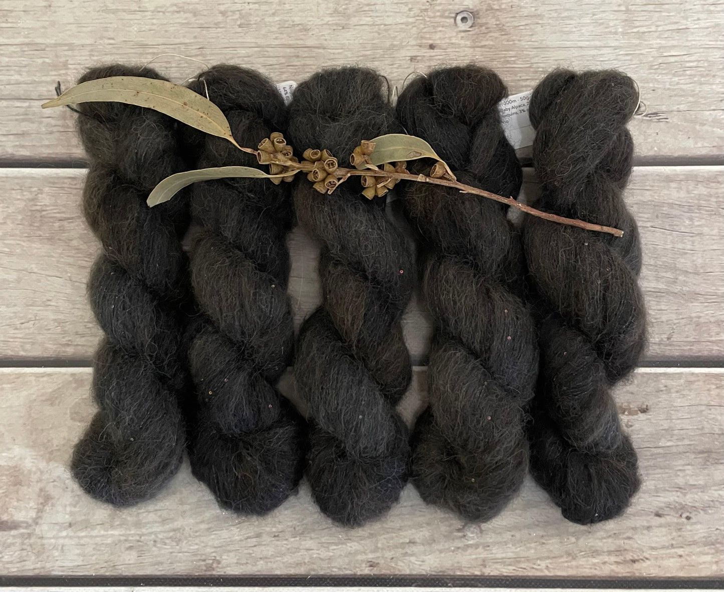 Belgium Chocolate - 3 ply baby alpaca/silk/sequins - Nilgiri