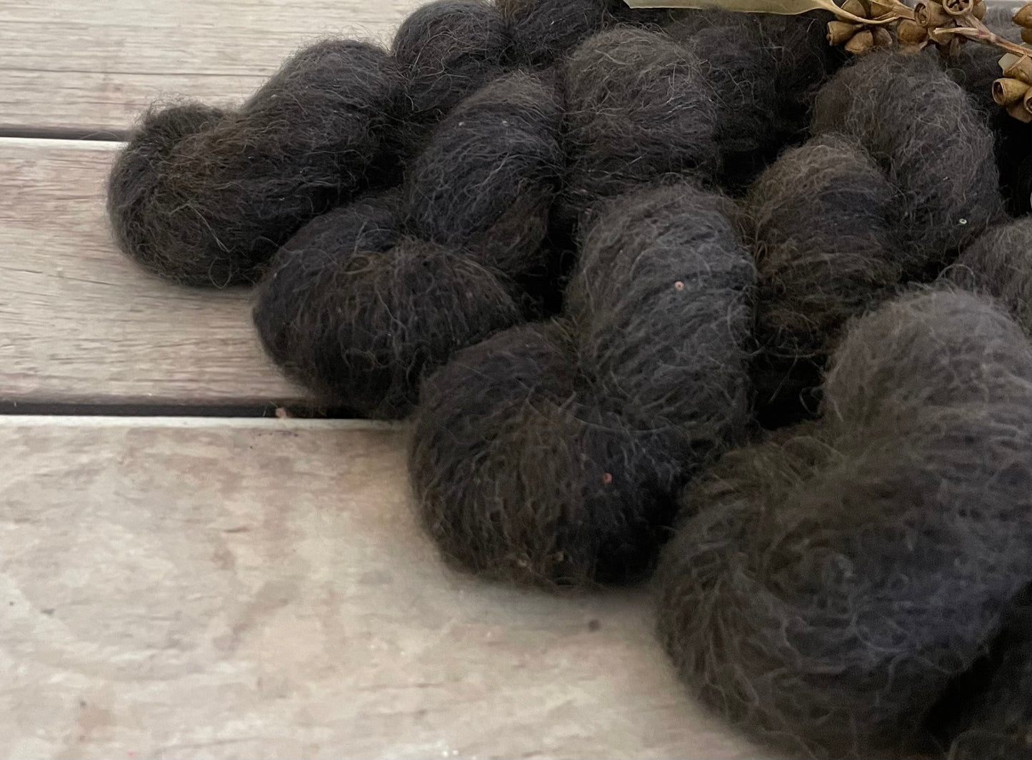 Belgium Chocolate - 3 ply baby alpaca/silk/sequins - Nilgiri