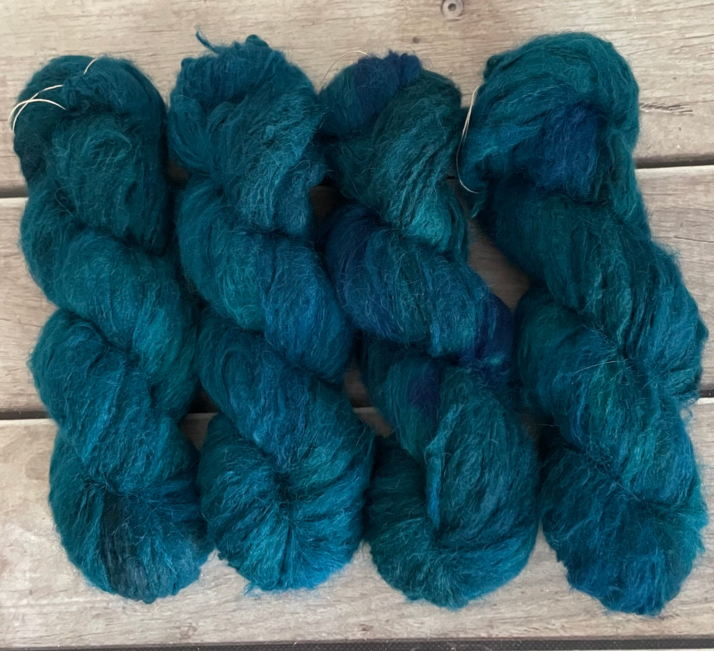 Vintage Button - 8 ply suri/silk fluff - Rosehip DK
