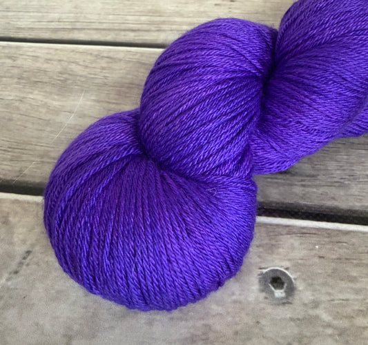Vibrant Purple ooak - 4ply/fingering - silk/merino - Jasmine 4