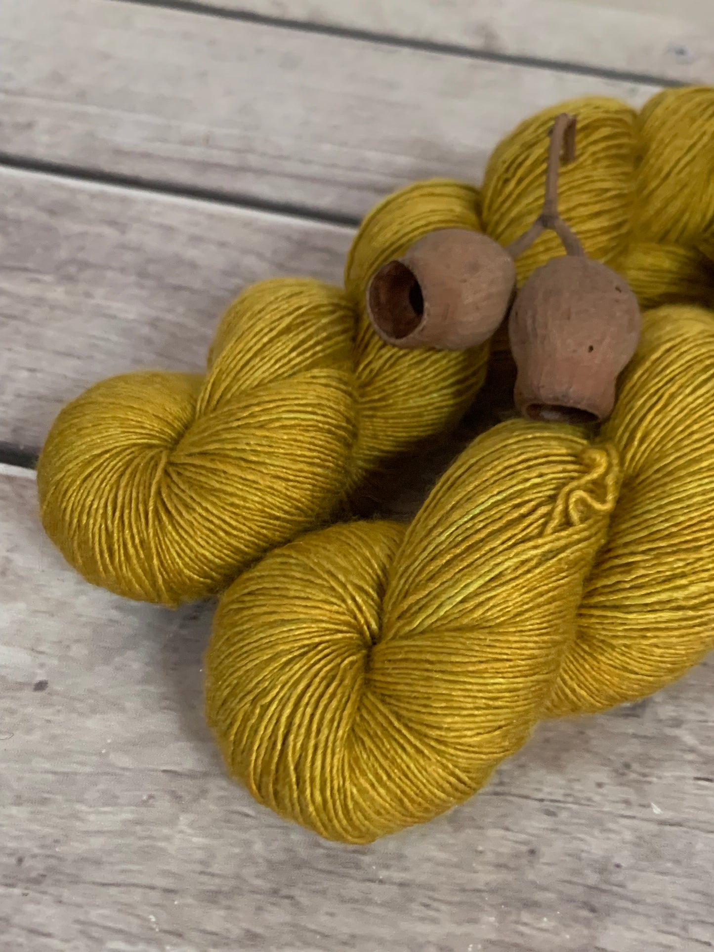 Golden Fern-  4 ply Merino /Silk single yarn - Osmanthus