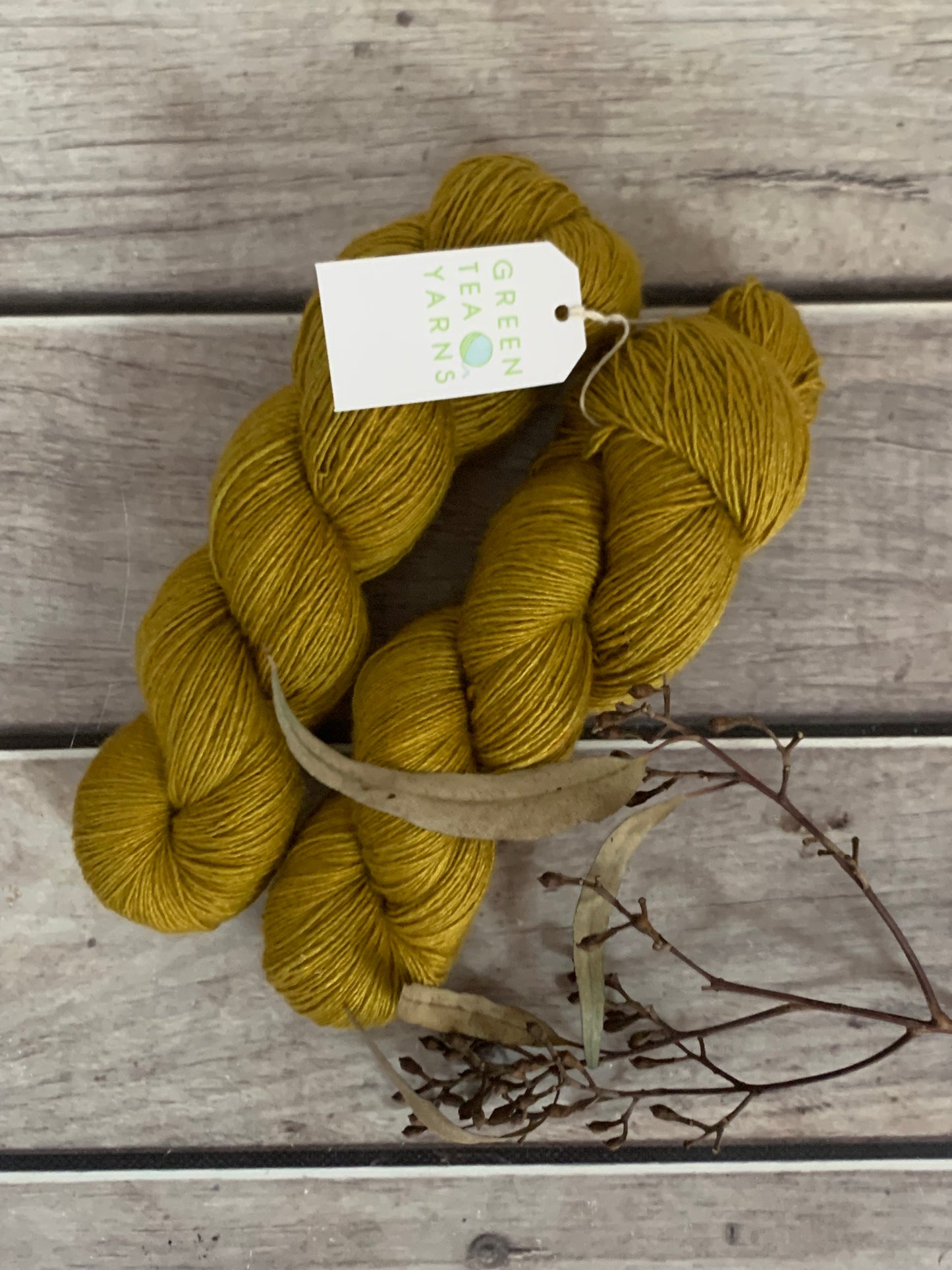 Golden Fern-  4 ply Merino /Silk single yarn - Osmanthus