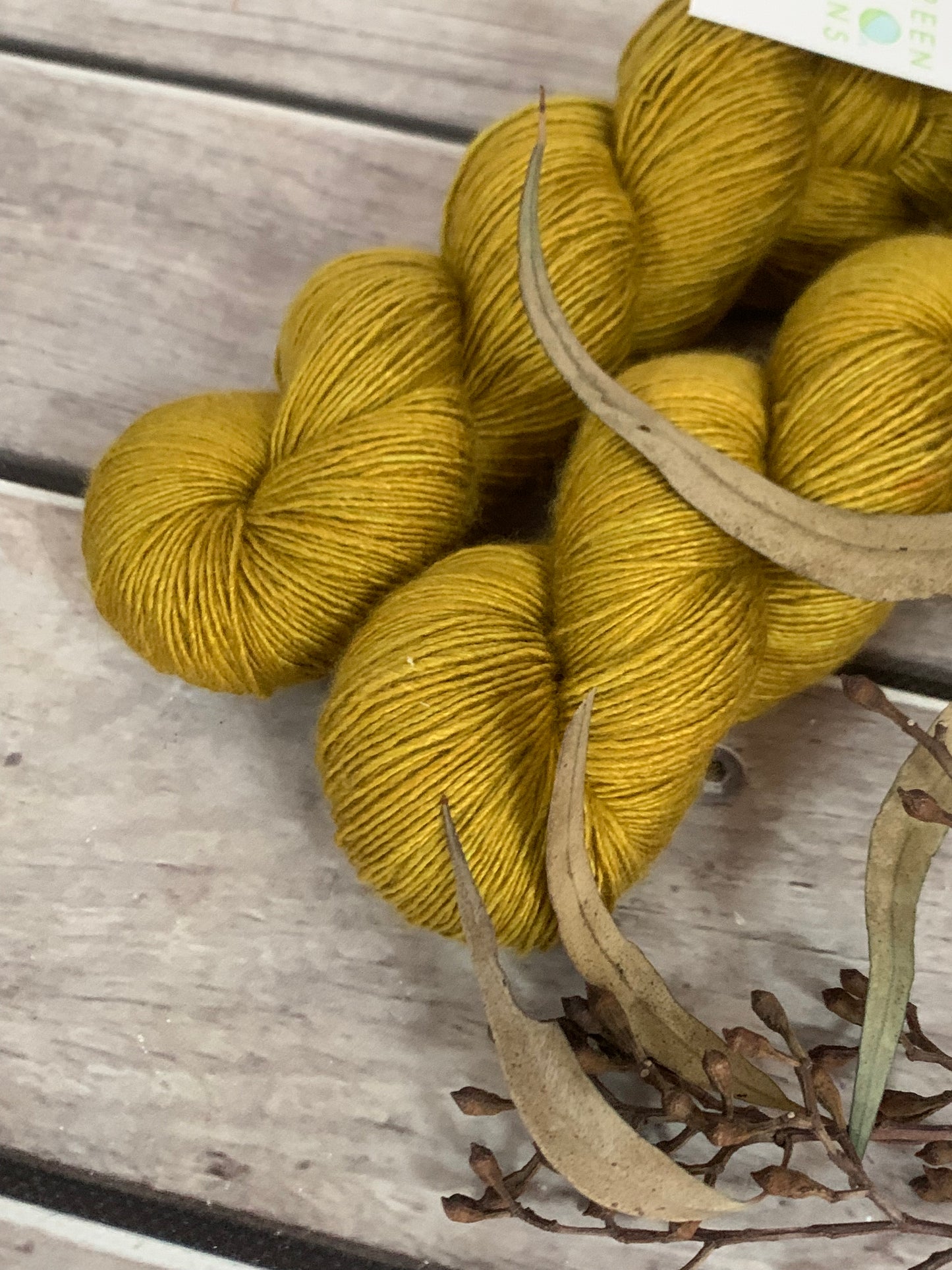 Golden Fern-  4 ply Merino /Silk single yarn - Osmanthus