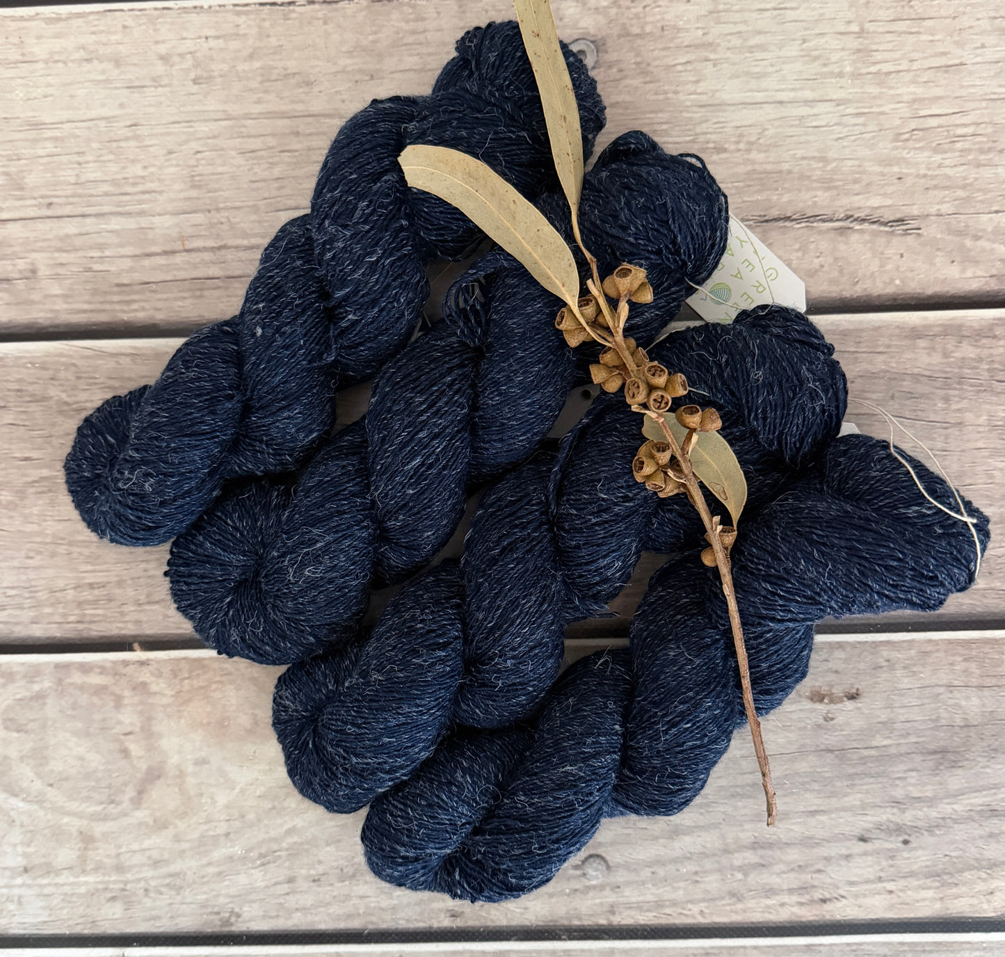 Midnight - merino/linen single - 5 ply - Sassafras