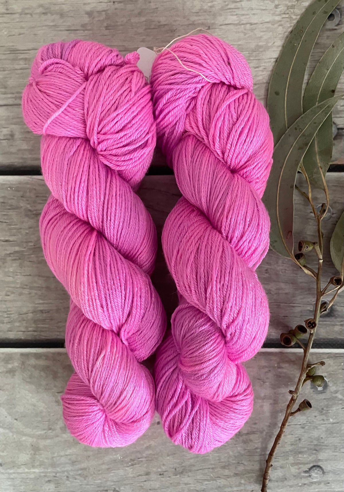 Neon Rainbow - Pink End Skein - 4ply/fingering - silk/merino yarn - Jasmine 4