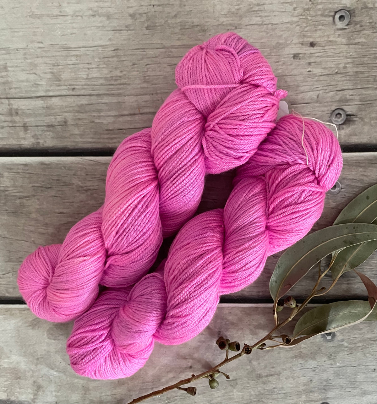 Neon Rainbow - Pink End Skein - 4ply/fingering - silk/merino yarn - Jasmine 4