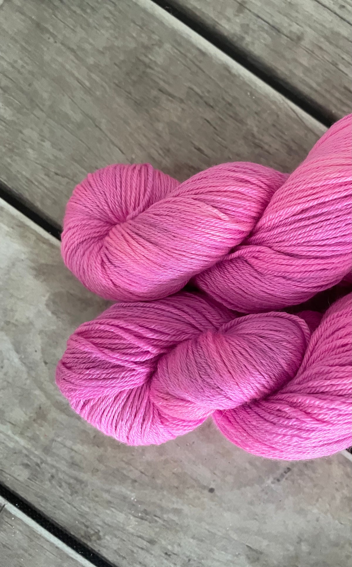 Neon Rainbow - Pink End Skein - 4ply/fingering - silk/merino yarn - Jasmine 4