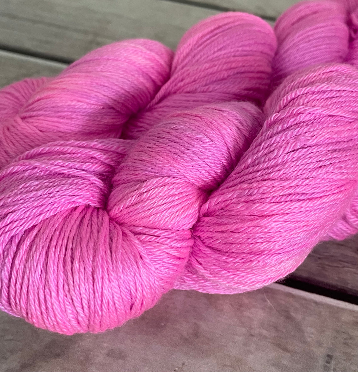 Neon Rainbow - Pink End Skein - 4ply/fingering - silk/merino yarn - Jasmine 4