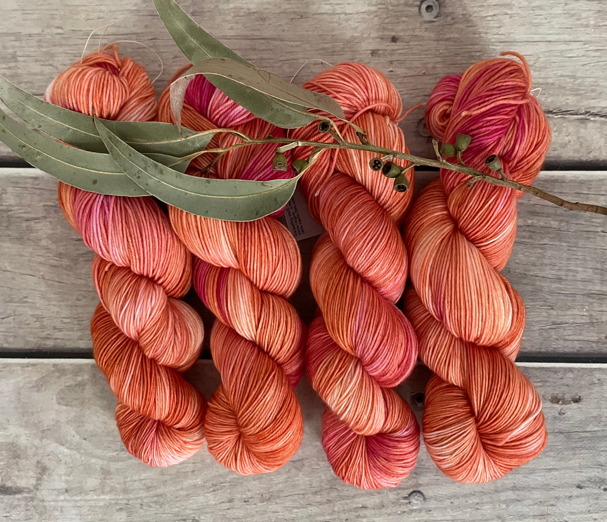 Sherbet Dream ooak - 4 ply merino/ nylon sock yarn- Darjeeling