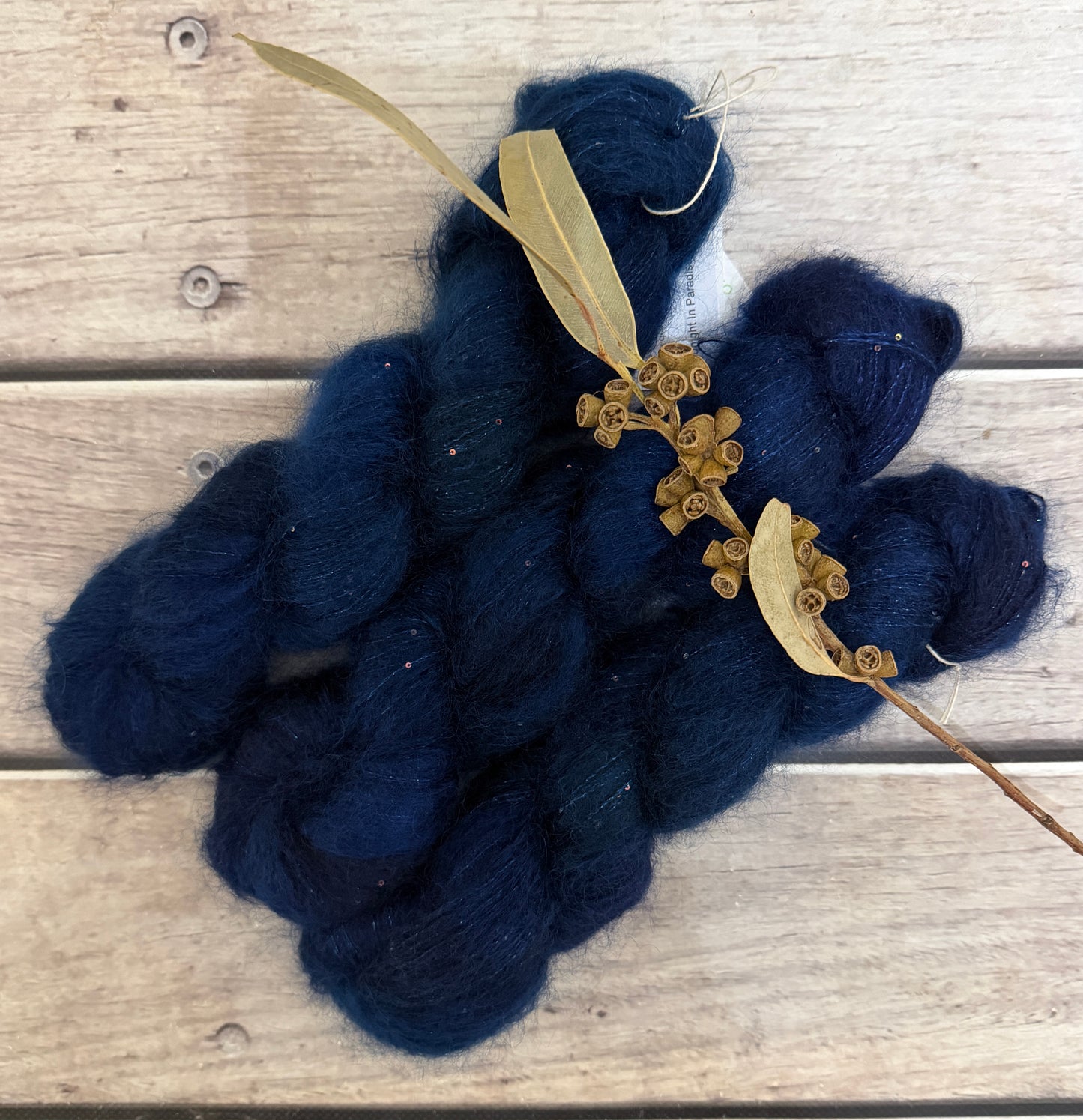 Midnight - mohair/silk/sequins - Gyrokuro 3ply