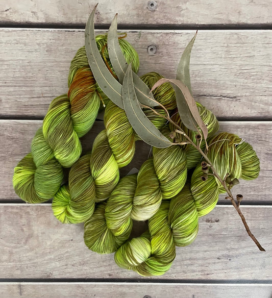Matcha Latte ooak - 4 ply merino/ nylon sock yarn- Darjeeling