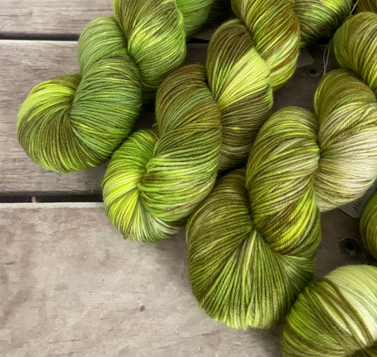 Matcha Latte ooak - 4 ply merino/ nylon sock yarn- Darjeeling