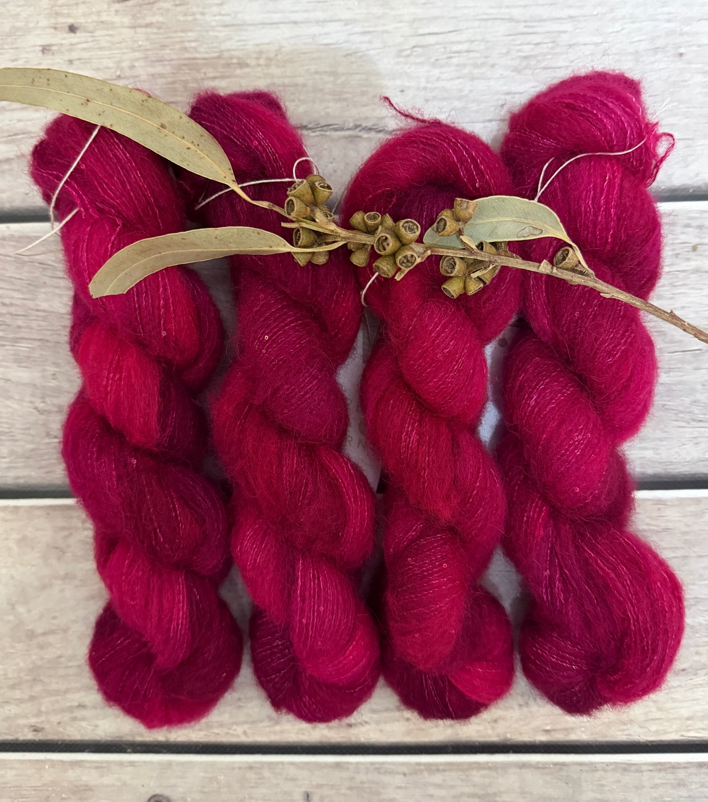 Bush Berries - 3 ply baby alpaca/silk/sequins - Nilgiri