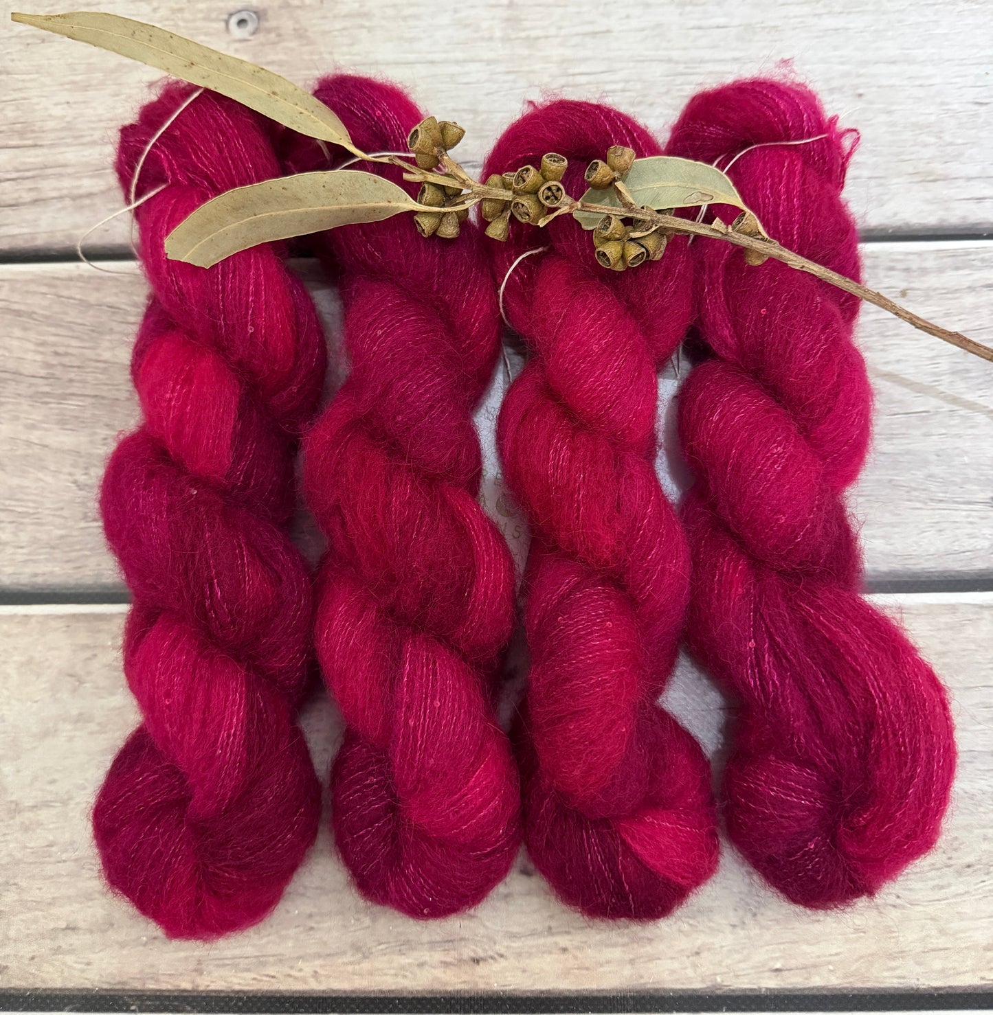 Bush Berries - 3 ply baby alpaca/silk/sequins - Nilgiri