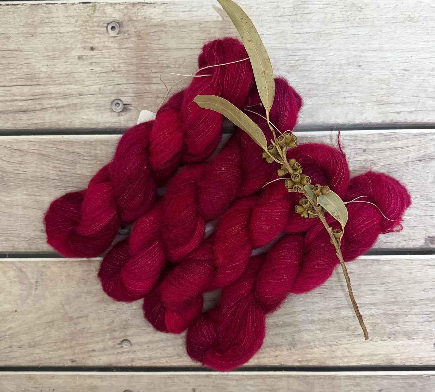 Bush Berries - 3 ply baby alpaca/silk/sequins - Nilgiri