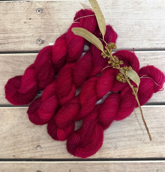 Bush Berries - 3 ply baby alpaca/silk/sequins - Nilgiri