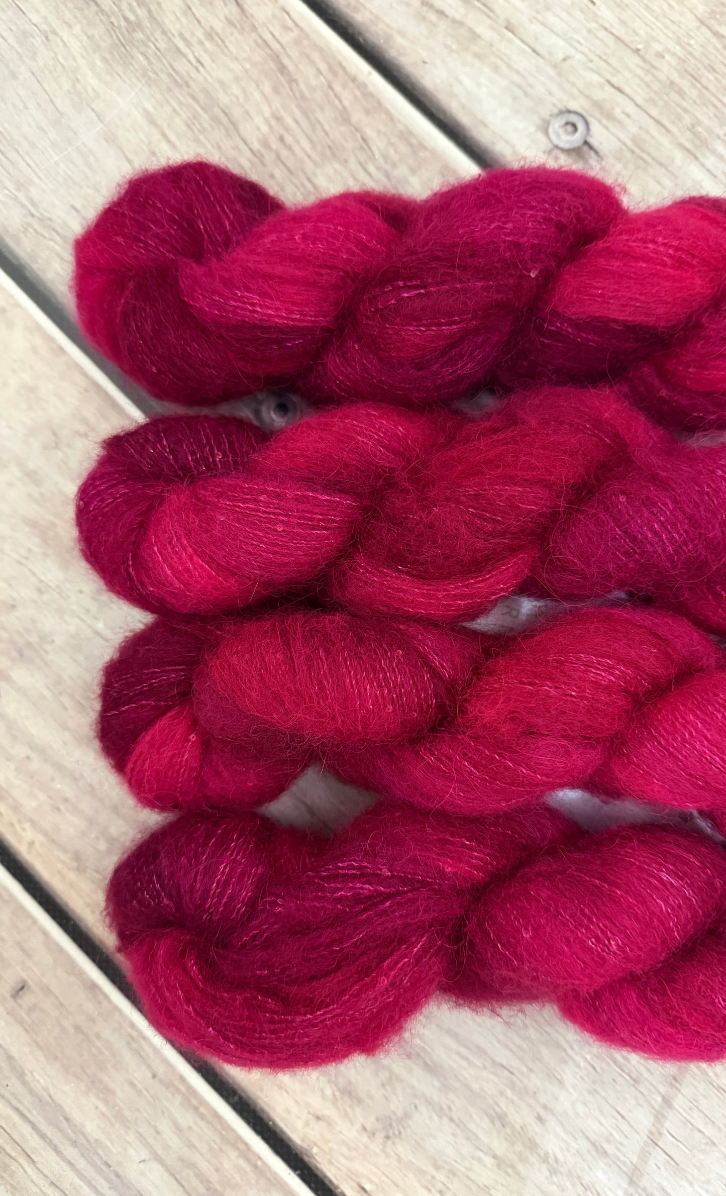 Bush Berries - 3 ply baby alpaca/silk/sequins - Nilgiri