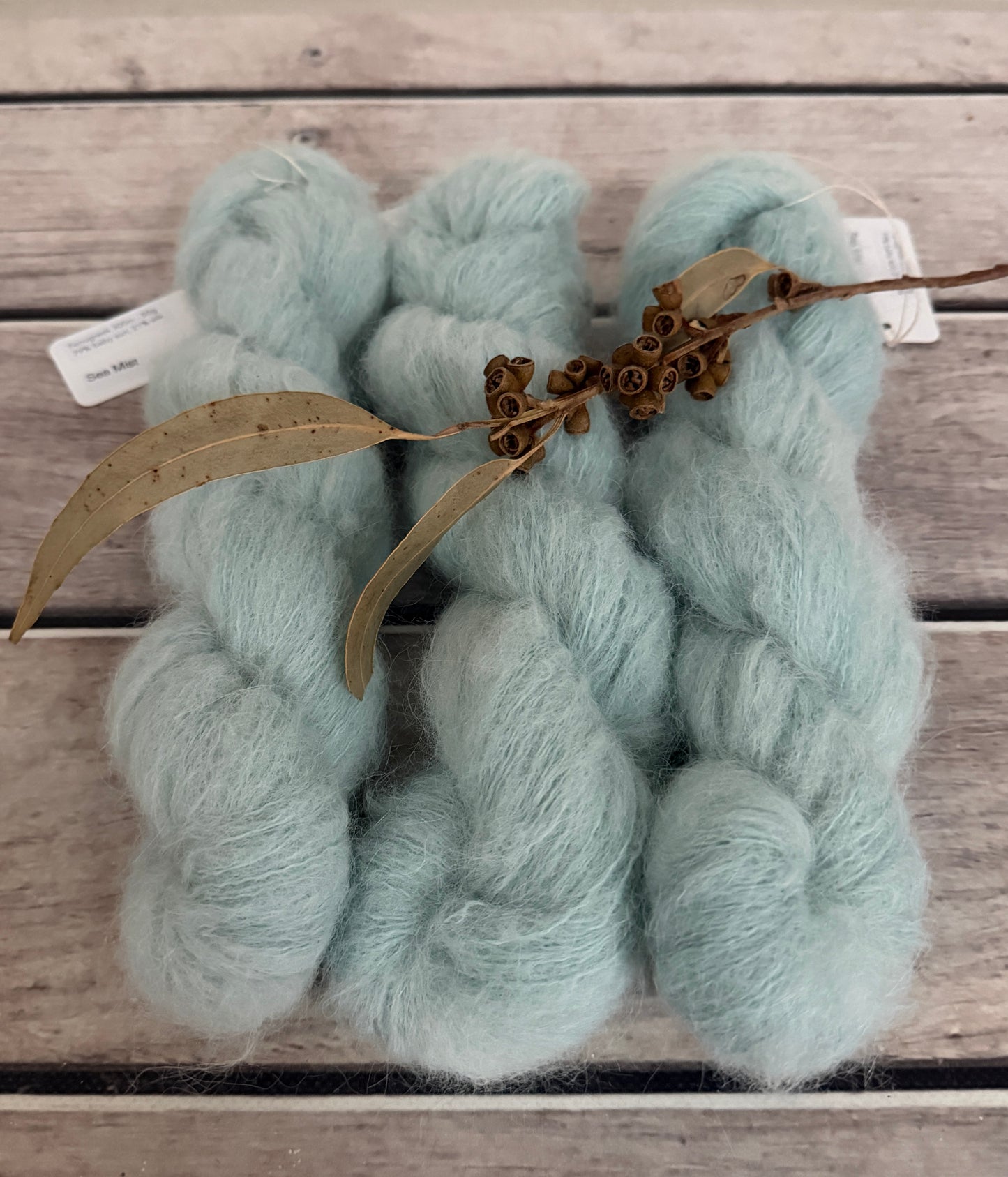 Sea Mist - 3 Ply baby suri/silk - Fenugreek