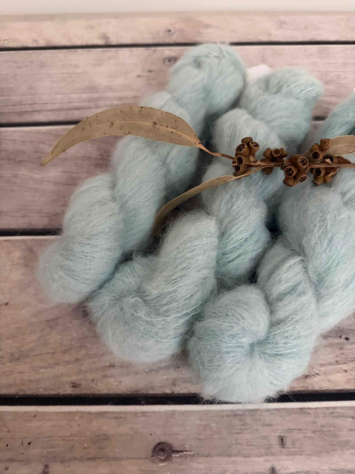 Sea Mist - 3 Ply baby suri/silk - Fenugreek