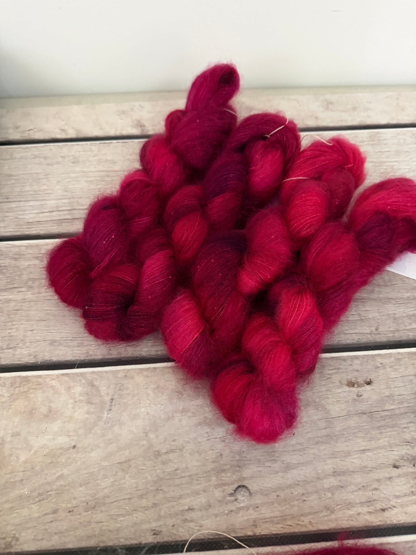 Bush Berries - mohair/silk/sequins - Gyrokuro 3ply