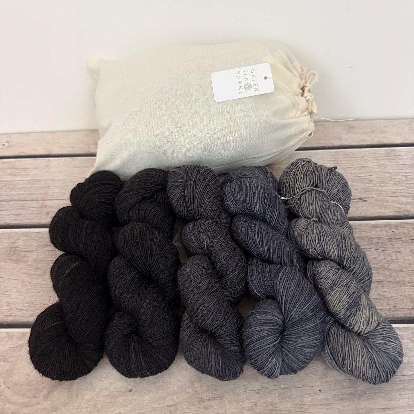 Echoes_ 5 skein fade_sw merino_Pine