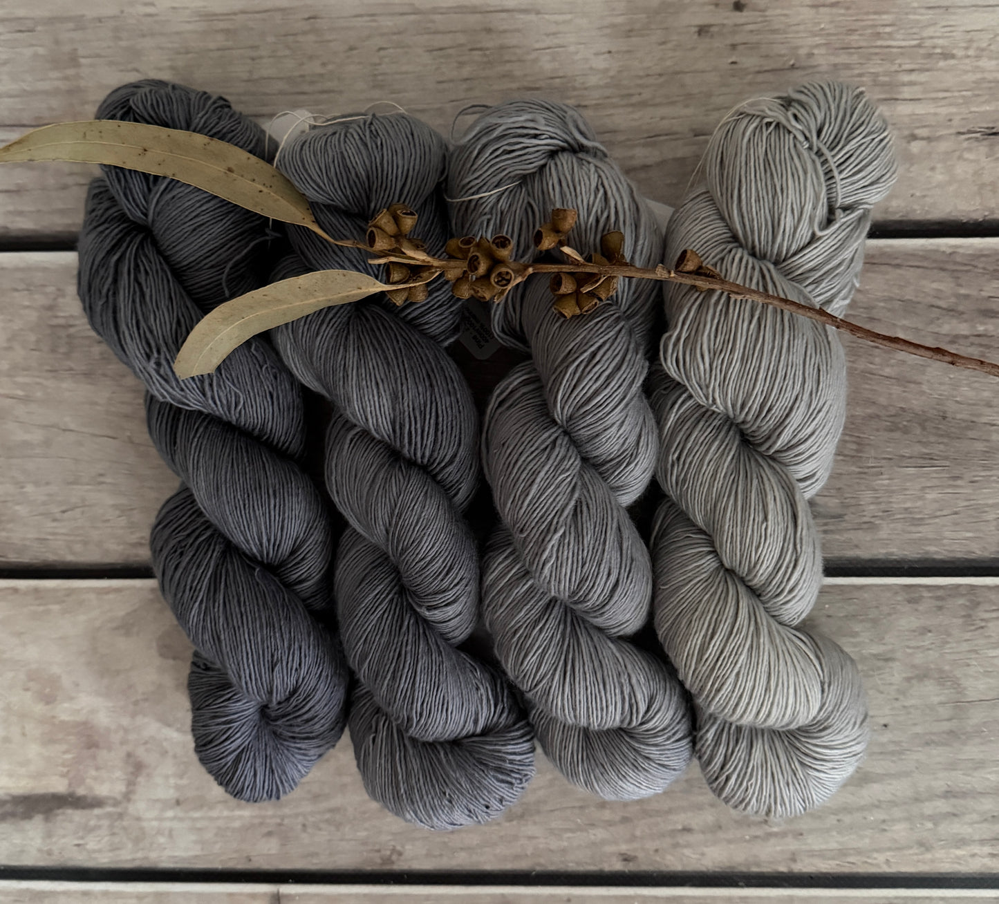 Hush_ 4 skein fade_ sw merino single _ Pine