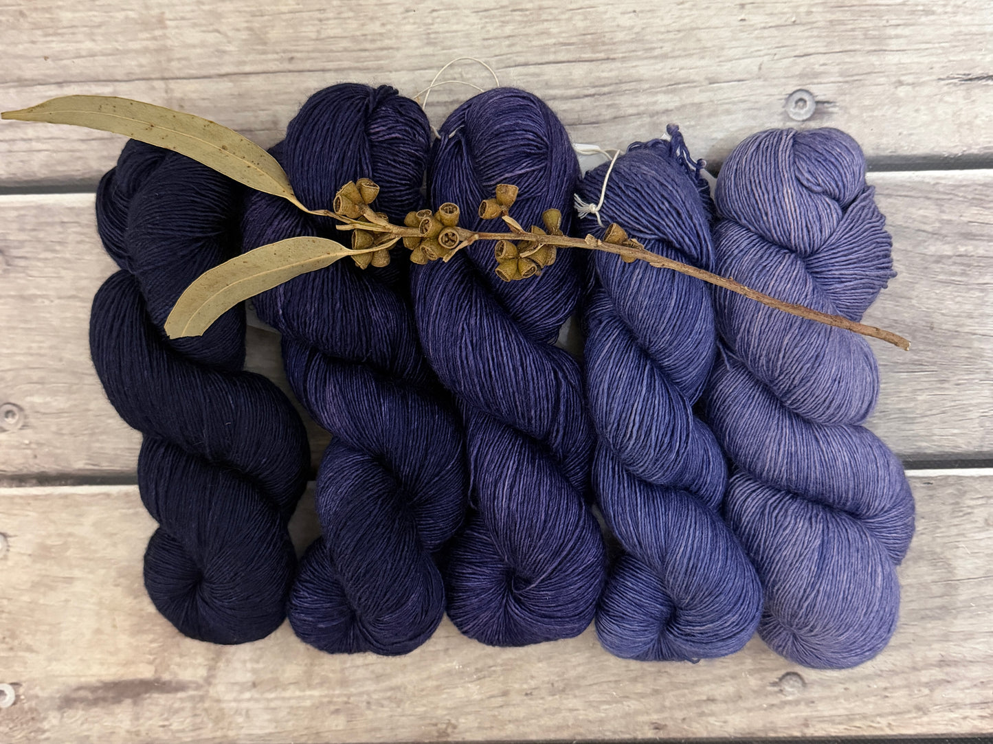 Gloaming - 5 skein set - 4 ply single/Osmanthus