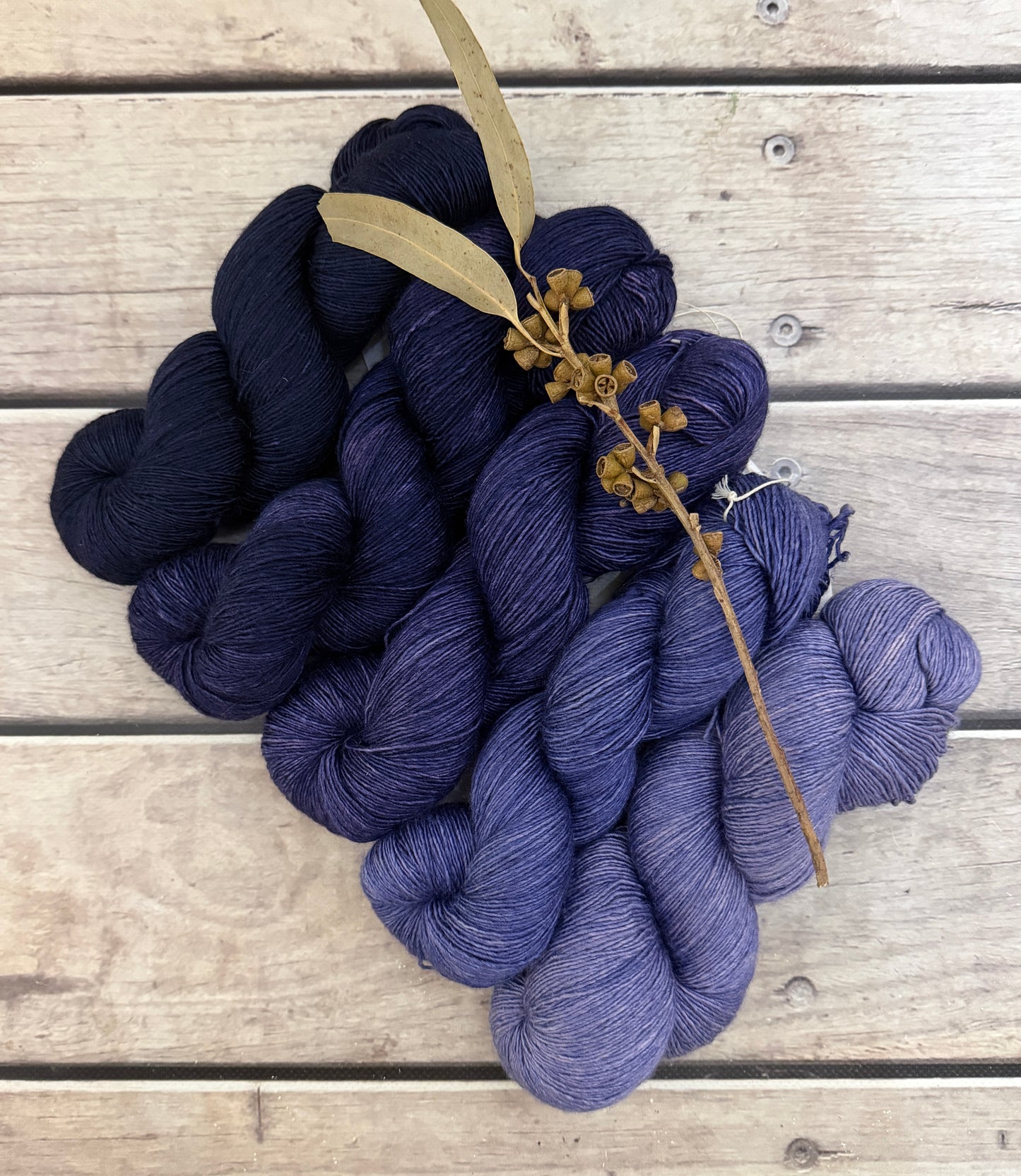 Gloaming - 5 skein set - 4 ply single/Osmanthus