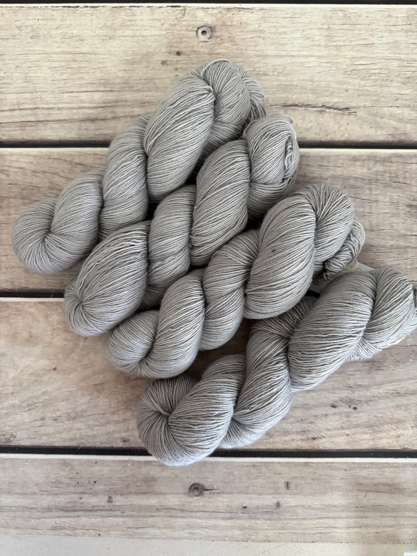 Silver Mist - sw 4 ply merino single _ Pine