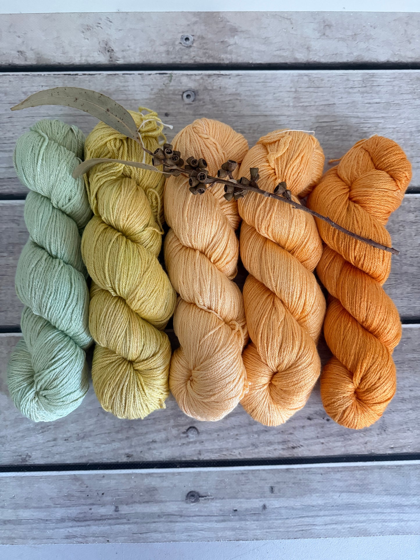 The Phoenix fade - Jasmine merino/silk yarn - 4 ply