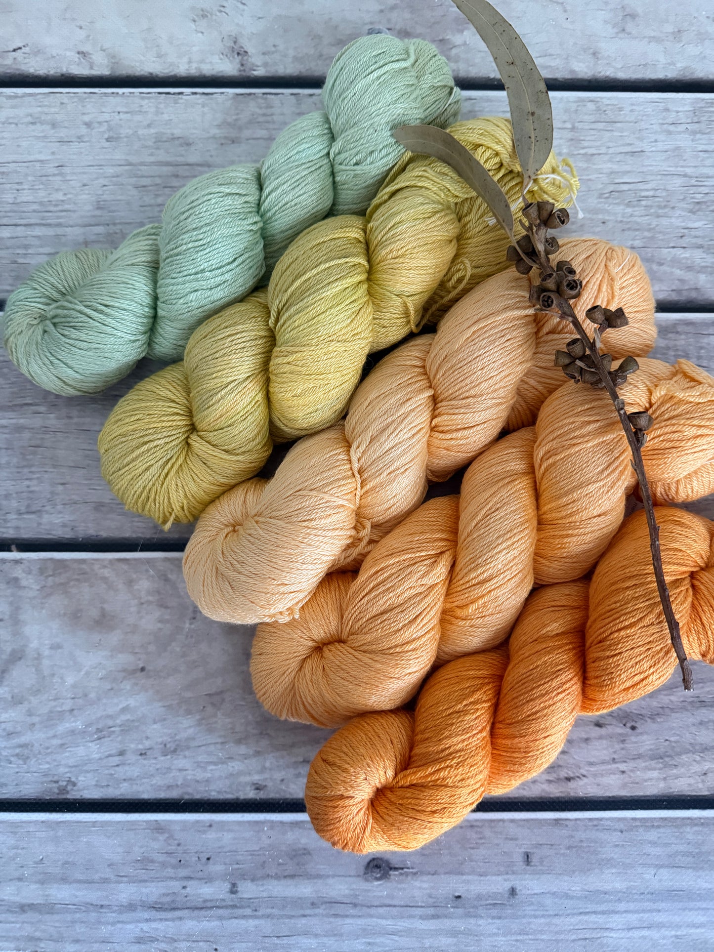 The Phoenix fade - Jasmine merino/silk yarn - 4 ply