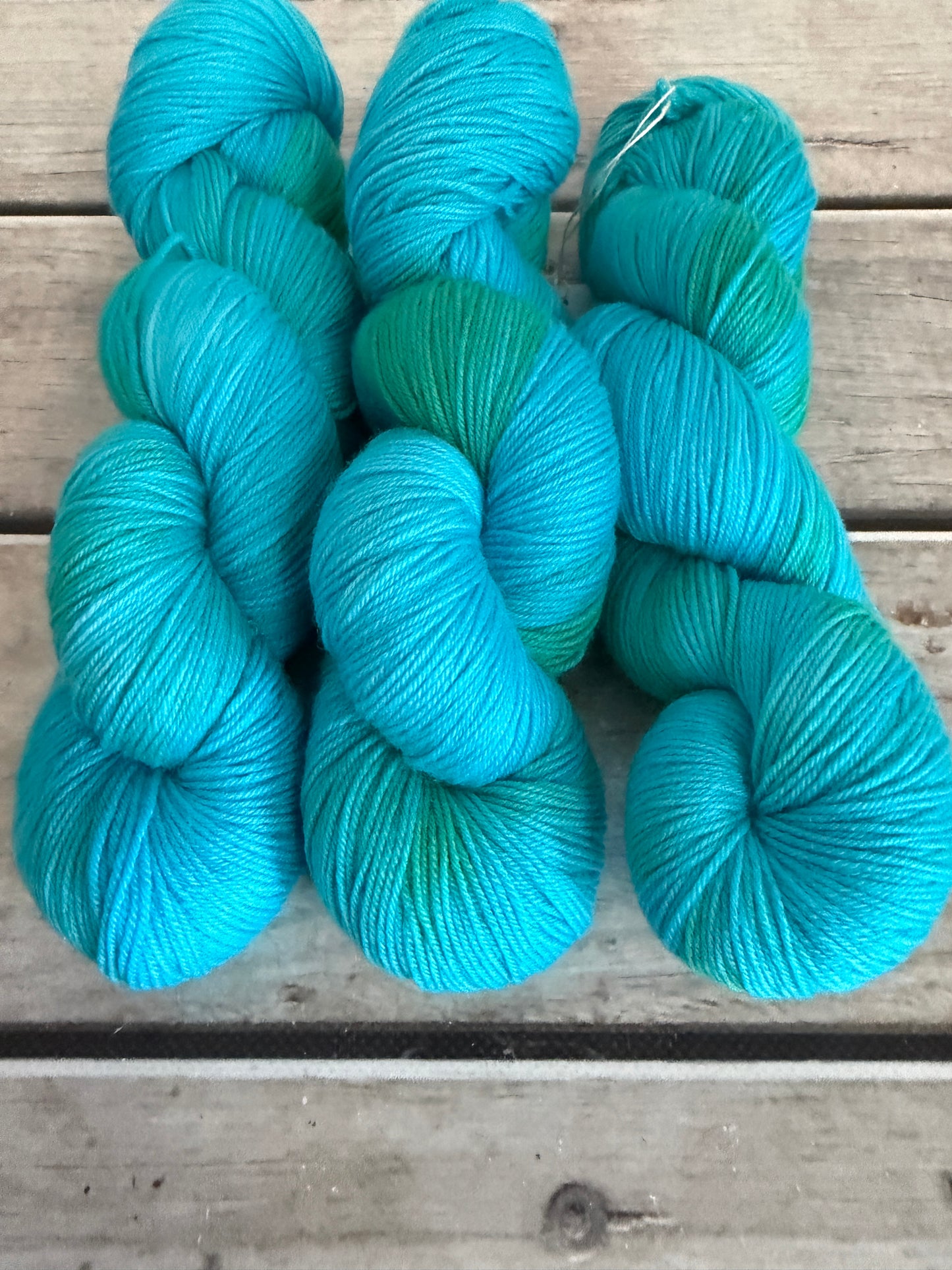 Neon Cuckoo Bee #2- 4 ply merino/nylon sock yarn - Darjeeling 4