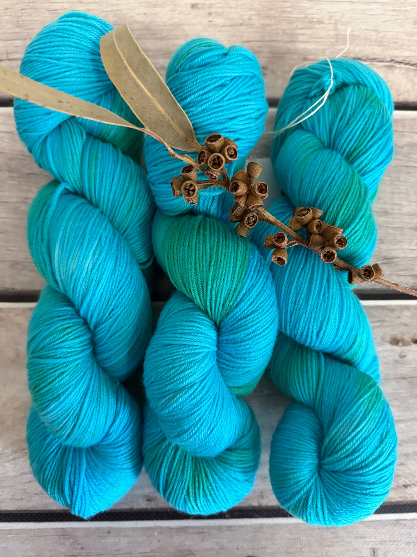 Neon Cuckoo Bee #2- 4 ply merino/nylon sock yarn - Darjeeling 4