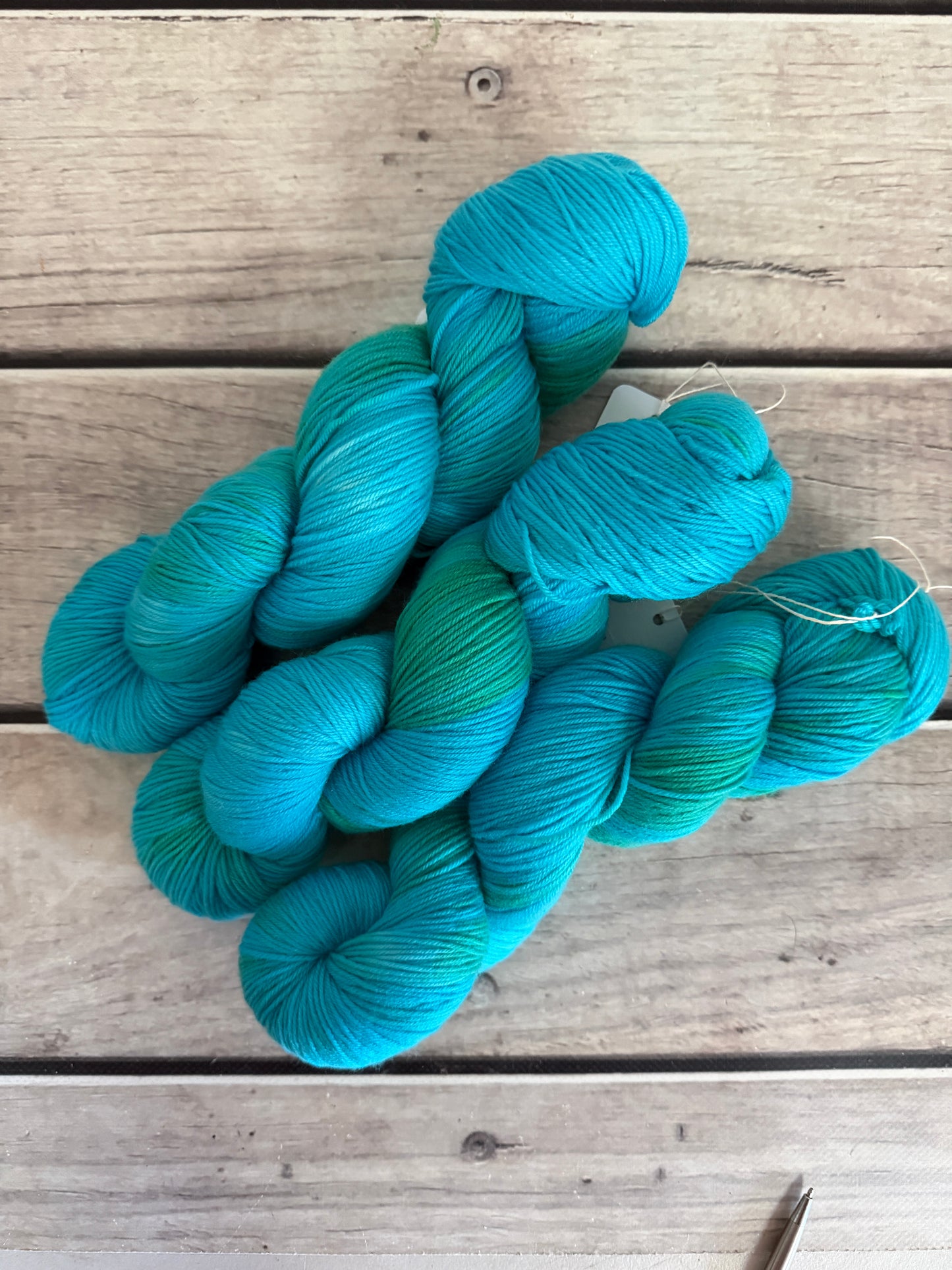 Neon Cuckoo Bee #2- 4 ply merino/nylon sock yarn - Darjeeling 4