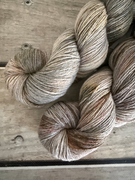 Speckled Oats on cotton/merino 4 ply - Laoshan