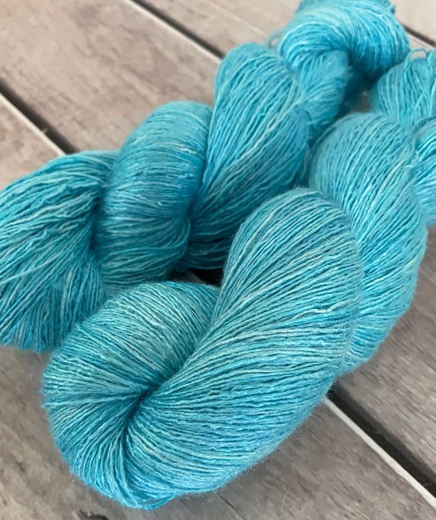Turquoise Bay Dark - 2 Ply lace Tussah silk - Ujicha
