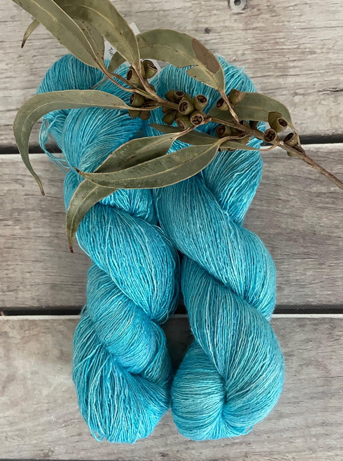 Turquoise Bay Dark - 2 Ply lace Tussah silk - Ujicha